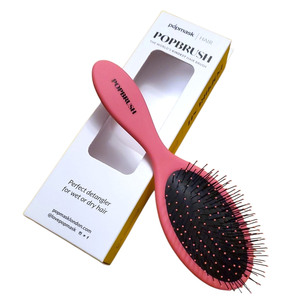 🧡 5/$25 BNIB Popmask London Popbrush Hairbrush in Soho Pink